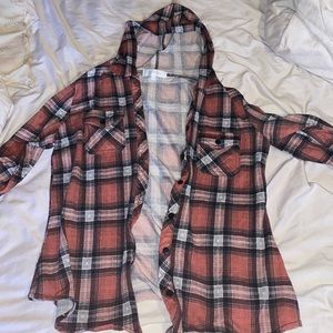 Plaid 3 quarter button up